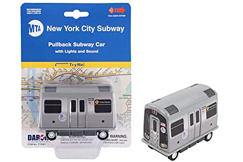 Daron MTA Subway Pullback Toy w/ Light & Sound TT3501 Grey