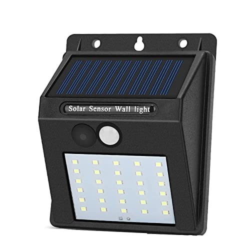 JHBOX Solar Powered Motion Lights 30 LED, Solar Outdoor Lights Motion Sensor Waterproof Luces Solares para Exteriores, Solar Sconce Lights Outdoor for Home Safety Christmas Gifts (1 Pack)