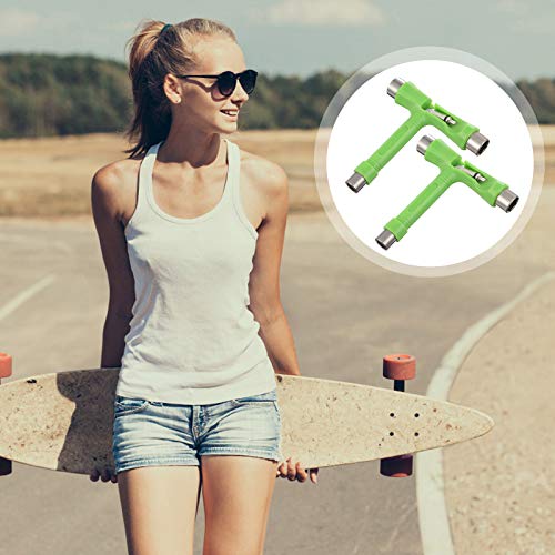 Abaodam 2 Pcs Multifunctional Skateboard T Wrench Portable Spanner Skate Accessories | The Storepaperoomates Retail Market - Fast Affordable Shopping