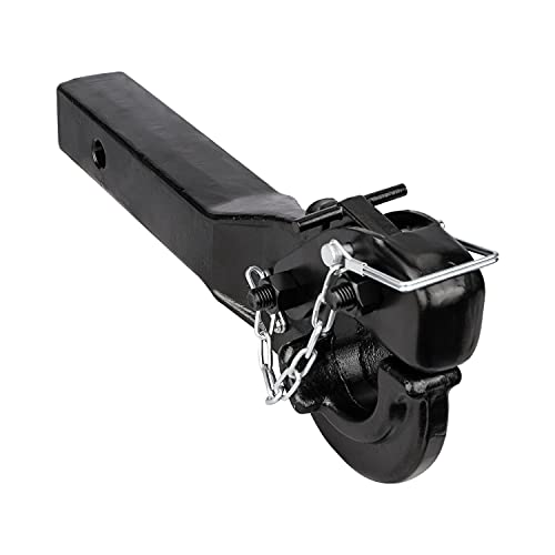 ANGCOSY 5-Ton Pintle Hook Trailer Hitches Receiver Hook for 2” Hitches Hitch Hook Military Receiver, 10000 lbs, 15” Length