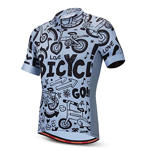 JPOJPO Men’s Cycling Jersey Bike Shirt Short Sleeve MTB Summer Clothing Bicycle Tops Jacket S-3XL