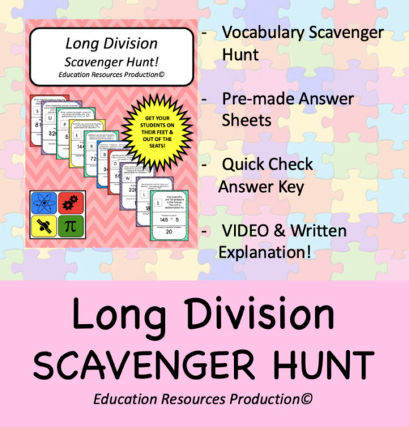 Long Division Scavenger Hunt 2.0