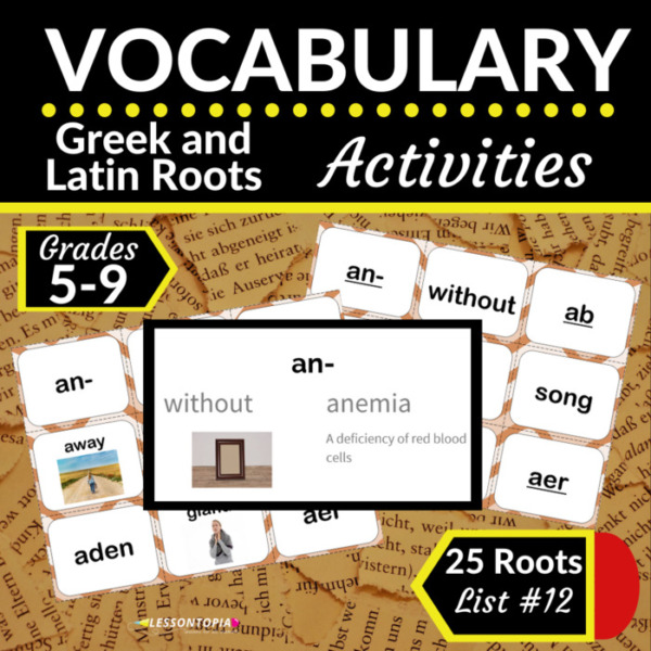 Greek and Latin Roots Activities-Vocabulary List #12