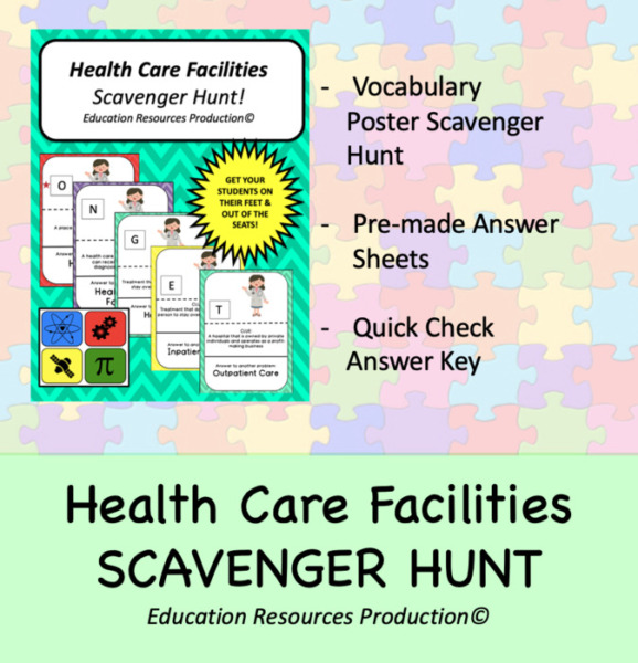 Health Care Facilities Scavenger Hunt Activity