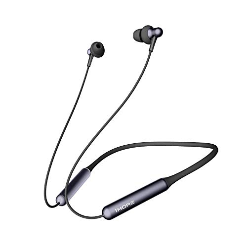 1MORE Stylish Bluetooth Headphone Wireless Bluetooth 4.2 Earphone with Microphone, Dual Dynamic Driver In-Ear Wireless Earphones Neckband, Volume Control, Black (Renewed)