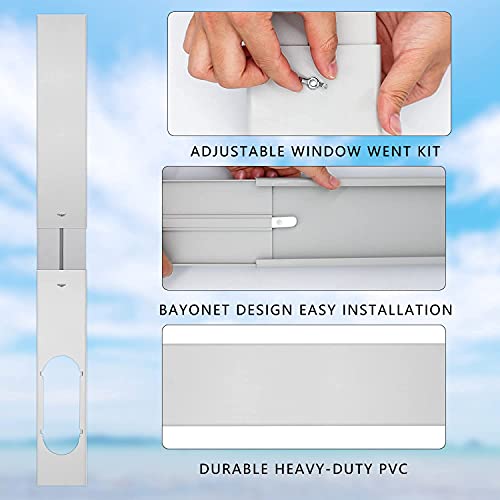 LEZIFU Portable Air Conditioner Window Kit with Hose, Adjustable Window Seal with 5.9 Inch Diameter 59″ Length Hose for Vertical/Horizontal Window Kit | The Storepaperoomates Retail Market - Fast Affordable Shopping