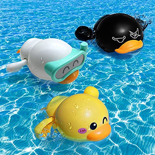 Bath Toys for 1-5 Year Old Boy Girls Gifts,Wind-Up Bathtub Baby Bath Toys for 3-6 Toddlers, Swimming Pool Water Toys for Kids Ages 2-7 Birthday Gifts(3 Pcs)