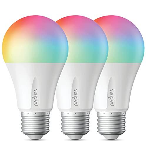 Sengled Zigbee Smart Light Bulbs, Smart Hub Required, Works with SmartThings and Echo with Built-in Hub, Voice Control with Alexa and Google Home, Color Changing 60W Eqv. A19 Alexa Light Bulb, 3 Pack