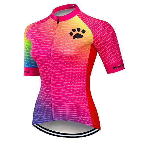 Hotlion Women Cycling Jersey Breatable Mountain Bike Top Apparel Clothing Quick Dry Shirt Short Sleeve
