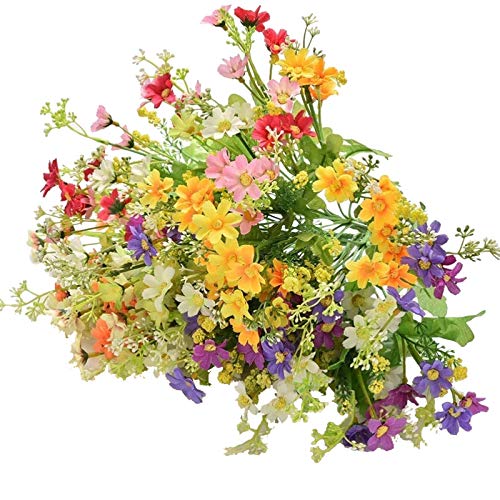kjhgk 6PC Daisy Artificial Flowers Wildflowers for Home Decorative Garden Arrangement Decor