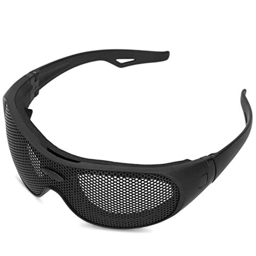 Safety Goggles Breathable Shock Resistant Iron Mesh Patterned Uv400 Wind And Sand For Military Cs Outdoor Game Fans