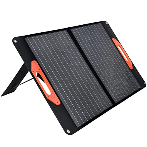 OYSTADE 100W Portable Solar Panel, Foldable Solar Charger with 2xUSB+DC Outputs, Compatible with Generators Power Station for Camping RV Travel Off-Grid Home
