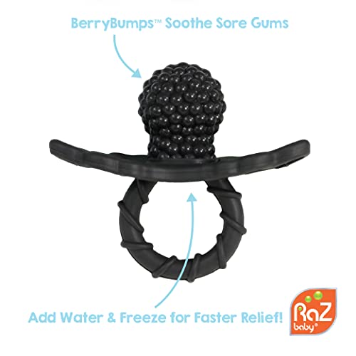 RaZbaby RaZberry Silicone Baby Teether Toy – BerryBumps Soothe Babies Sore Gums – Infant Teething – Hands Free Design – BPA Free – Easy-to-Hold Design – Teething Relief Pacifier – Fruit Shape – Black | The Storepaperoomates Retail Market - Fast Affordable Shopping