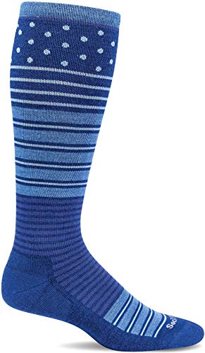 Sockwell Women’s Twister Firm Graduated Compression Sock, Ink – S/M