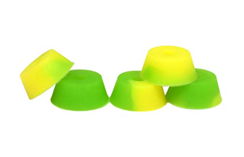 Teak Tuning Bubble Bushings Pro Duro Series, Yellow and Green Swirl – Extra Loose (51A) – Custom Molded Fingerboard Tuning