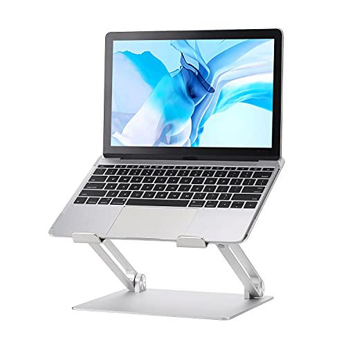 Yifee Laptop Stand, Ergonomic Adjustable Height and Angle Laptop Riser Stand with Heat-Vent, Aluminum Laptop Holder Compatible with MacBook Air/Pro, HP, Dell, Lenovo, Samsung and More Laptops 10- 17″