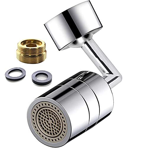Universal Splash Filter Faucet, 720° Rotating Faucet Aeration Tank, Dual-Function Kitchen and Bathroom Faucet Sprayer, Can Be Used for Face Washing, Mouthwashing and Eyewashing