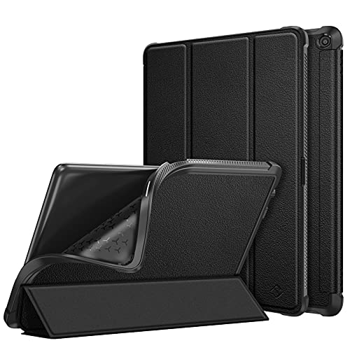 Fintie Slim Case for All-New Amazon Fire HD 10 and Fire HD 10 Plus Tablet (Only Compatible with 11th Generation 2021 Release) – Soft TPU Smart Stand Back Cover with Auto Wake/Sleep, Black