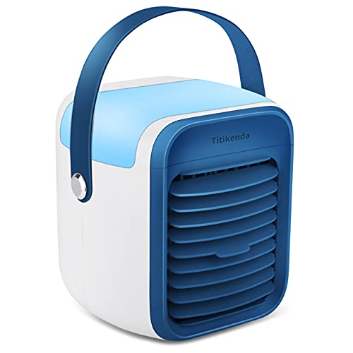 Portable Air Conditioner, Portable Evaporative Cooler, Suitable for Bedside, Office, tent, baby’s room and Study Room, misting design, Quick & Easy Way to Cool personal Space, As Seen On TV, Cordless&Rechargeable