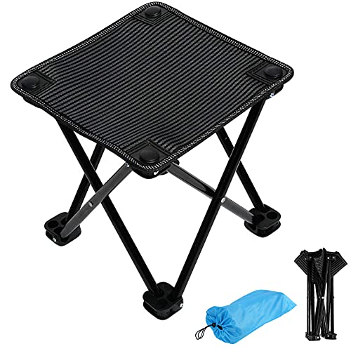 Jaaytct Portable Chair Camping Stool Portable Folding Stools Mini Slacker Chair for Camping Fishing Hiking Gardening Outdoors Compact Lightweight Camping Seat with Carry Bag