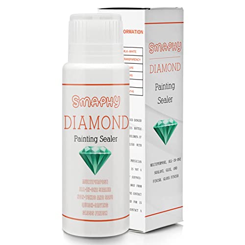 Diamond Painting Sealer, 5D Diamond Painting Glue Permanent Hold & Shine Effect Sealer, Fast-Drying, for 5D Diamond Painting & Puzzle Glue
