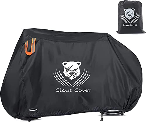 XXXL Bikes Covers Waterproof Outdoor Heavy Duty Rip-stop 420D Polyester All Weather Protection Fadeless Anti-UV Dustproof Stationary or Travel Bicycles Cover,Fit for 3 Bikes-ClawsCover