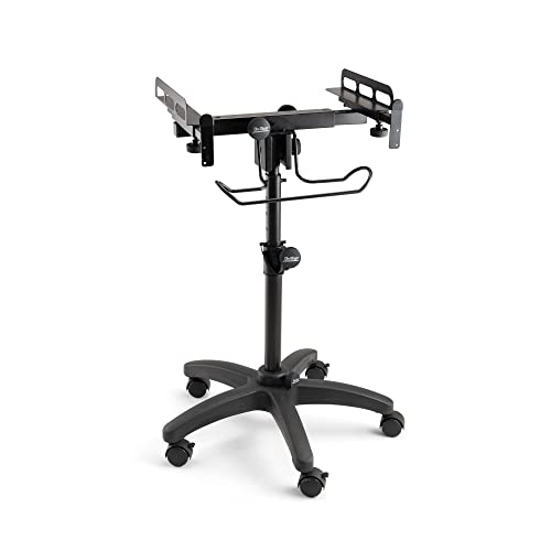 OnStage MIX-400 V2 Mobile Equipment Stand (Rolling Platform for Mixers, Laptops, Controllers, Height Adjustable, Rackmount Compatible, Headphone Hanger, Height Adjustable 28”–38”, Portable)