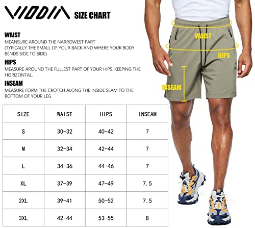 Viodia Men’s Hiking Cargo Shorts Stretch Quick Dry Lightweight Workout Shorts for Men Casual Fishing Athletic Shorts with Pockets Khaki | The Storepaperoomates Retail Market - Fast Affordable Shopping