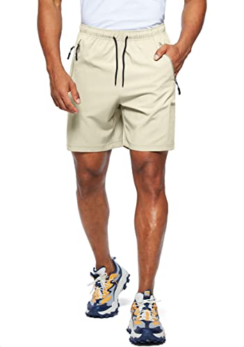 Viodia Men’s Hiking Cargo Shorts Stretch Quick Dry Lightweight Workout Shorts for Men Casual Fishing Athletic Shorts with Pockets Khaki | The Storepaperoomates Retail Market - Fast Affordable Shopping