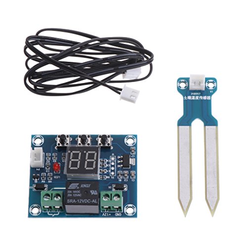 caralin 12V Soil Humidity Sensor Controller Irrigation System Automatic Watering Module Humidity Controller