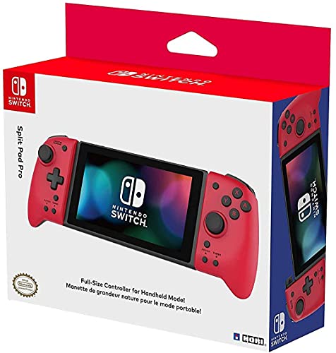 Hori Nintendo Switch Split Pad Pro (Red) Ergonomic Controller for Handheld Mode – Officially Licensed By Nintendo – Nintendo Switch (Renewed)