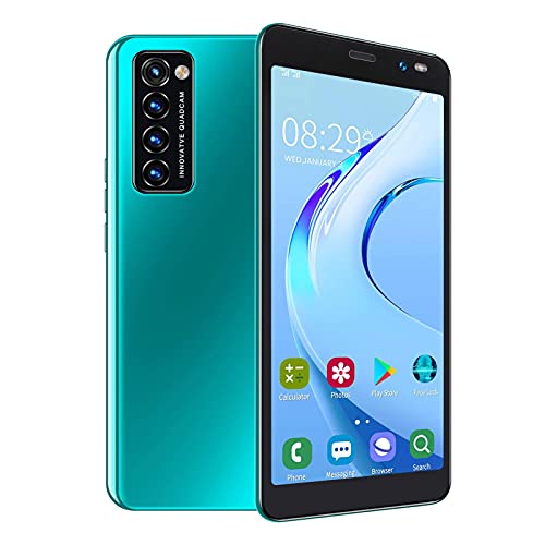 Archuu 5.45in Smartphone, Rino4 Pro Face Unlock Intelligent Unlocked Cell Phones Dual Cards Dual Standby Smartphone 1+8G Full Screen Smartphone Android 6.0 Mobile Phone(Green)