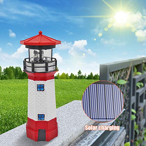 Outdoor Solar Lighthouse, Rotating Lamp LED Solar Garden Lights, Smart Sensor Rotating Lamp for Garden Landscape Yard | The Storepaperoomates Retail Market - Fast Affordable Shopping