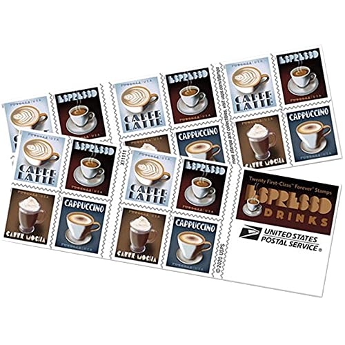 Espresso Drinks US Postage Stamps – Booklet of 20