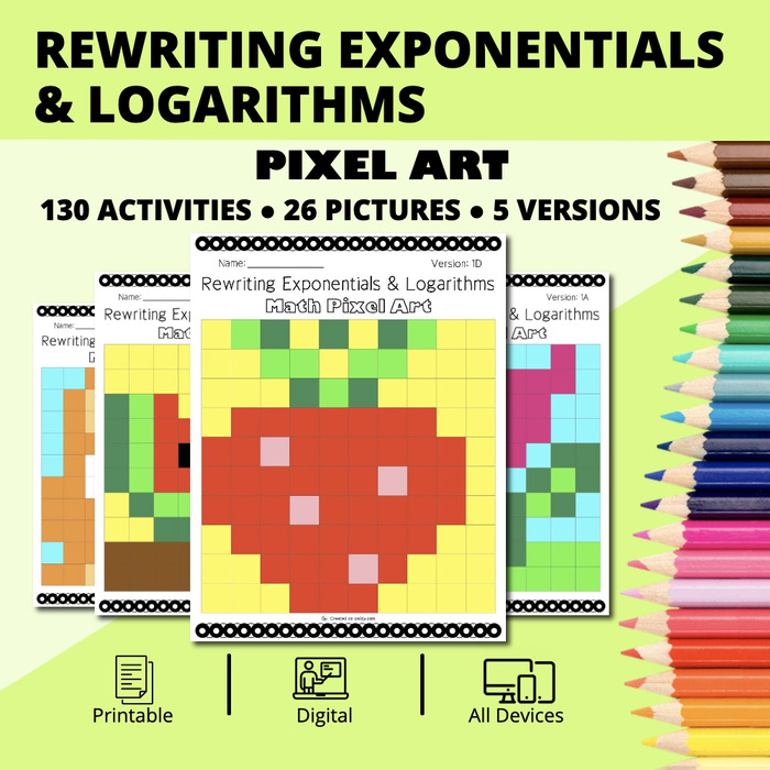 Spring: Rewriting Exponentials & Logarithms Pixel Art | The Storepaperoomates Retail Market - Fast Affordable Shopping