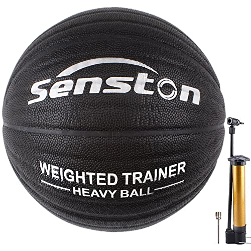 Senston Weighted Control Training Basketball 29.5” for Improving Dribbling and Ball Control Heavy Trainer Basketball Ball Official Size 7