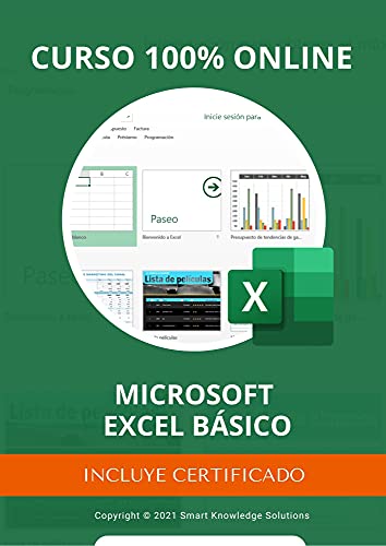 Curso Excel Básico Online | Aprende crear y administrar hojas de cálculo en Excel | Incluye Acceso al Curso Autoestudio+Practica Interactiva+Videos+Libro+Ejercicios Tipo+Certificado