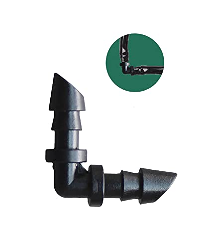 Drip Irrigation Elbow for 1/4” Drip Irrigation Tubing Parts drip Irrigation Fittings,Pack of 60