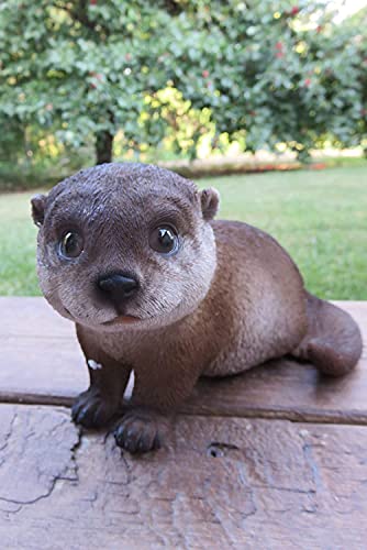 Generic River Otter Figurine Resin Ornament Statue 7 in. Home and Yard Decor Pool Fountain Pet