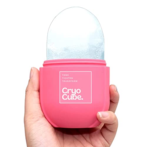 Cryo Cube Ice Roller for Face, Eyes and Neck Naturally tone and tighten skin, de-puff eye bags, add a healthy glow Cryotherapy for face and neck which helps enhance skin elasticity (Pack of 1)