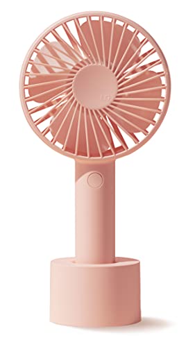 Generic Handheld Fan Portable,Mini Hand Held Quiet with USB Rechargeable Battery, Personal Office Desk Table Base,8-10 Hours Operated For Makeup Eyelash Lady/Women/Girls/Kids Outdoor – Pink