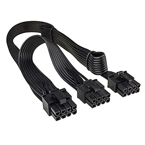JZYMOD EPS/ATX 8 Pin to Dual PCIE 8 Pin (6+2) Power Cable only for Corsair Modular Power Supplies(25 + 9 inches)