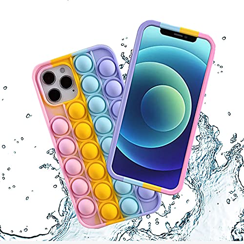 DDYZM Pop It Case for iPhone 6 / 6s / 7/8 / SE, Push Pop Bubble Sensory Fidget Phone Case Cover,Pop It Phone Case Autism Special Needs Stress Relief Silicone Pressure Relieving Toys, 4.7 inch