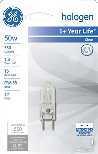 GE Lighting Halogen 48503 35-Watt, 550-Lumen T3 Light Bulb with 2-Pin (GY6.35) Base, 5-Pack | The Storepaperoomates Retail Market - Fast Affordable Shopping