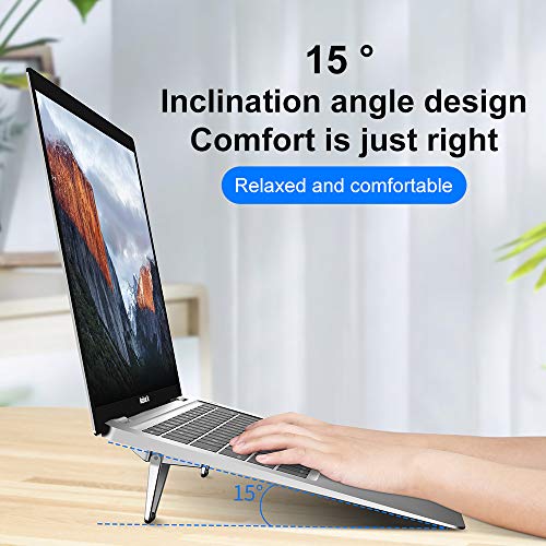 Mini Portable Adjustable Laptop Stand-2PCS | Ergono Foldable Cooling Premium Aluminum Notebook Stand | Small Lightweight Invisible Tabletop Risers for 10-17 Inch Laptop & Keyboard & Tablet | The Storepaperoomates Retail Market - Fast Affordable Shopping