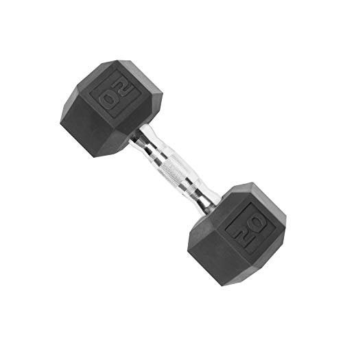 CAP Barbell 20 LB Coated Hex Dumbbell Weight, New Edition
