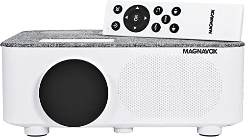 Magnavox MP603 Home Theater Projector with Bluetooth Wireless Technology and Suitcase Speaker | 1080p and 160″ Display Supported | Compatible with HDMI, VGA, AV and USB Inputs |