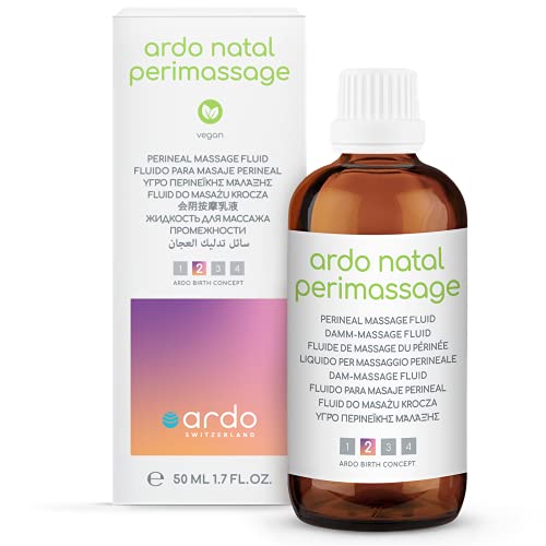 Ardo Natal Perimassage Fluid for Perineal Massage (50 ml, 1.69 fl.oz), All Natural, Cruelty-Free & Vegan, No Animal Testing, Helps Ease Pain and Prevent Perineal Tearing During Childbirth