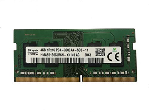 SK Hynix 4GB DDR4 3200MHz PC4-25600 1.2V 1R x 16 SODIMM Laptop RAM Memory Module HMA851S6CJR6N-XN, OEM Package