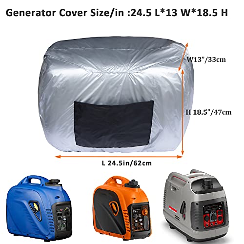 Softclub Waterproof Generator Cover for Universal 1000-2500 Watt for most Portable Generator, 24.5 x 13 x 18.5inch Silver | The Storepaperoomates Retail Market - Fast Affordable Shopping